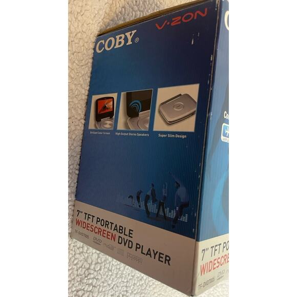 COBY 7" TFT Portable Widescreen DVD Player with Remote TF-DVD7005 NEW - Picture 2 of 4